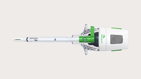 Trocar met afgeschermd lemmet voorzijde